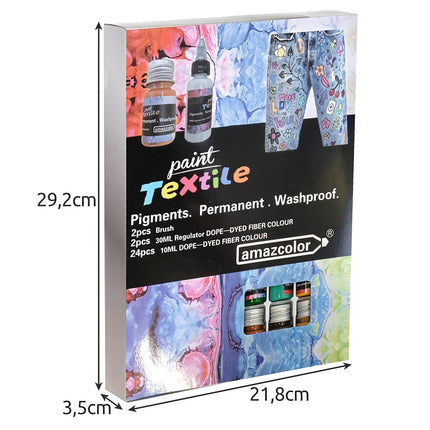 Fabric paints - 24 pcs. 180ml Maaleo 22948