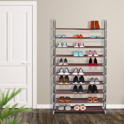Étagère à chaussures en tissu pour 50 paires de chaussures