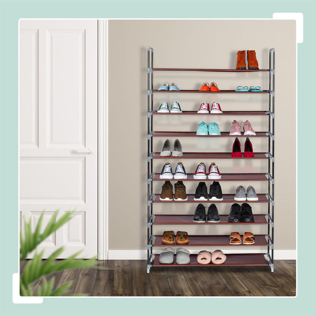 Fabric shoe rack for 50 pairs of shoes