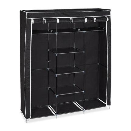 Fabric wardrobe XXL with 9 shelves