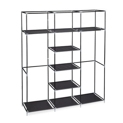 Fabric wardrobe XXL with 9 shelves