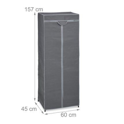 Stoffgarderobe mit Kleiderstange