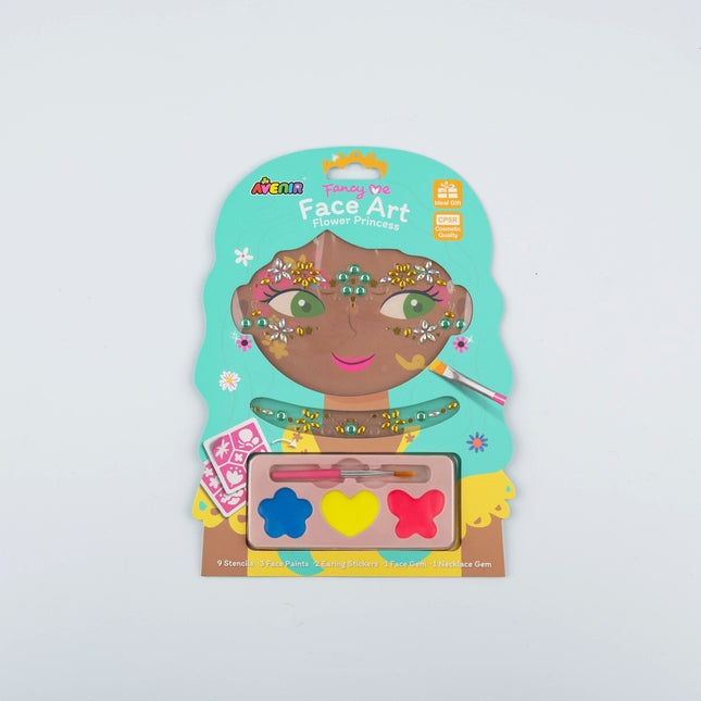 Gesichtsmalerei Blumen-Prinzessin Schminkset für Kinder, 10 Teile