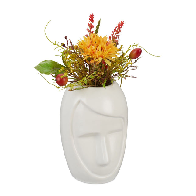 Face shaped flower vase