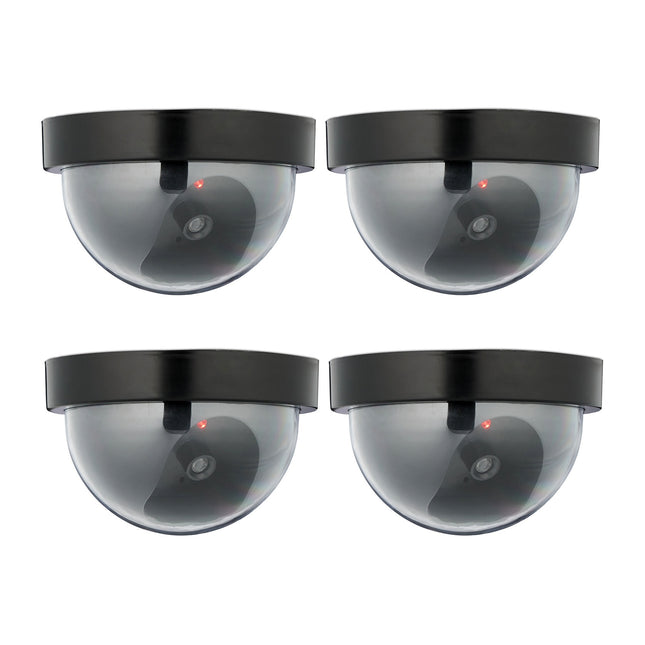 Attrappen Überwachungskameras mit LED, innen/außen, 4er-Pack