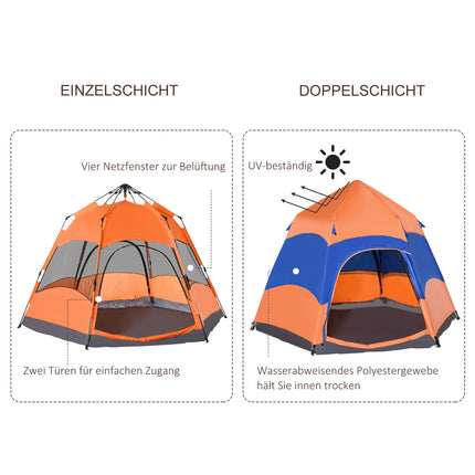Family tent, quick setup, 4-6 people, 4 seasons, waterproof