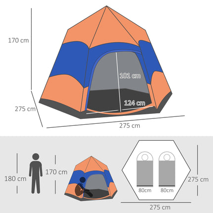 Family tent, quick setup, 4-6 people, 4 seasons, waterproof