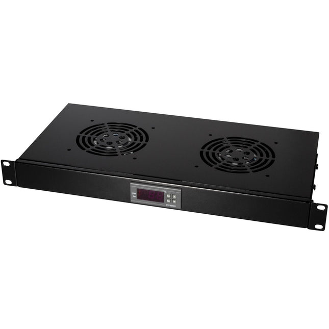Ventilační jednotka pro 19" rack 2 ventilátory 25 dBA U1 černá