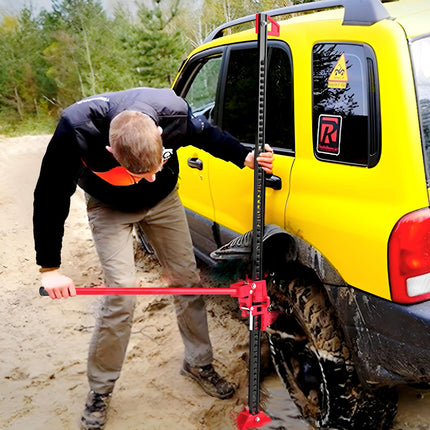 Farm Jack Jack 135 cm 3000 kg Tragkraft Offroad Wagenheber aus Stahl Rot+Schwarz