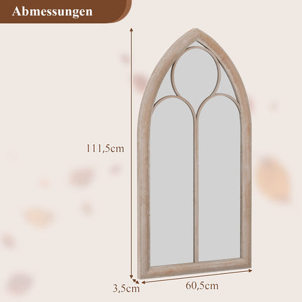 Bauernhaus-Bogenspiegel, Metallrahmen, 111,5x60,5 cm