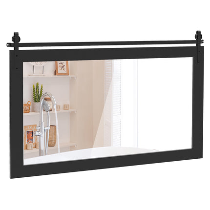 Wandspiegel im Landhausstil, Rahmen aus Tannenholz, 101 x 66 cm