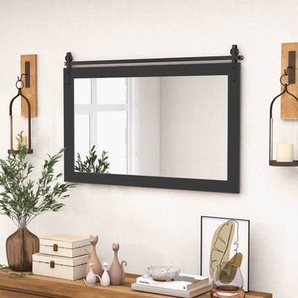 Wandspiegel im Landhausstil, Rahmen aus Tannenholz, 101 x 66 cm