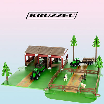 Farm with animals + 2 farm cars 22404