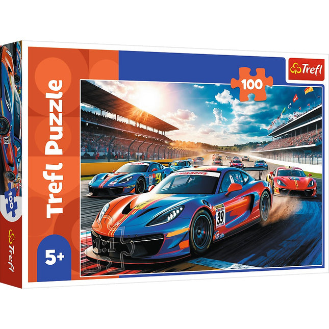 Fast Racer Puzzle, 100 Pieces for Kids and Adults