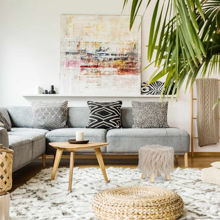 Hocker aus Kunstpelz