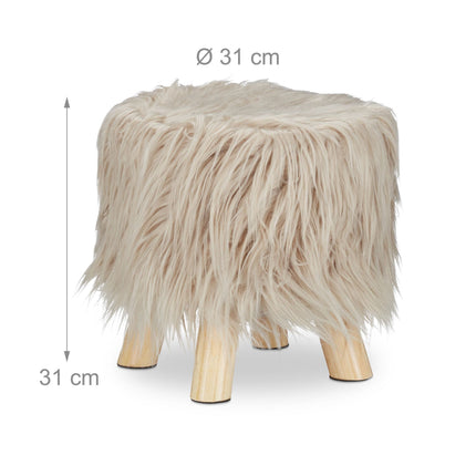 Hocker aus Kunstpelz