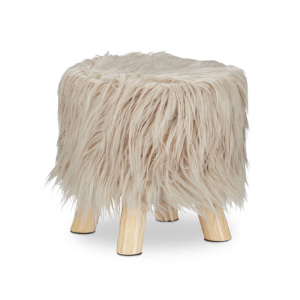 Hocker aus Kunstpelz