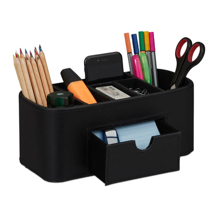 Schreibtisch-Organizer aus Kunstleder