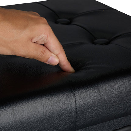 Sitzhocker aus Kunstleder mit Stauraum, klappbar