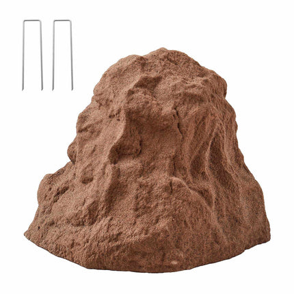 Faux Rock Cover for Well Pump, Small HDPE, Brown