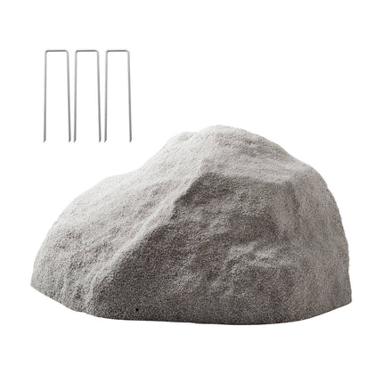Faux Rock Well Pump Cover, Medium, Dark Gray HDPE