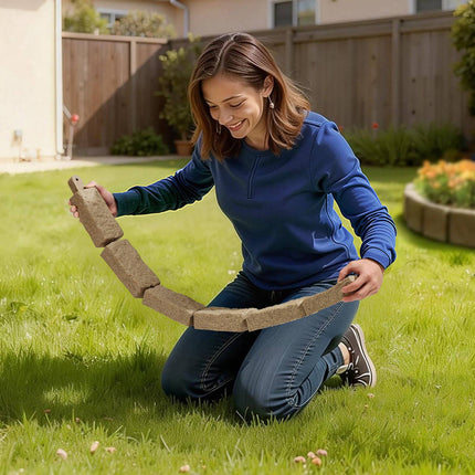 Faux Stone Landscape Edging, 46.4 In, Beige, 4-Pack