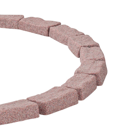 Faux Stone Landscape Edging, Flexible, Spikes, Brown, 4-Pack