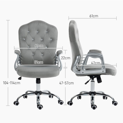 Ergonomischer Bürostuhl aus Kunstleder, verstellbar, hellgrau