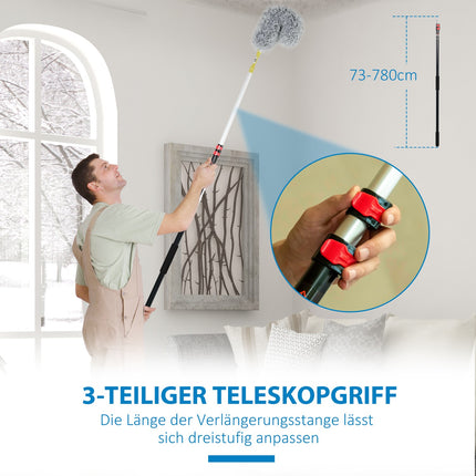 Sada teleskopických prachovek z mikrovlákna 4v1, 73-180 cm
