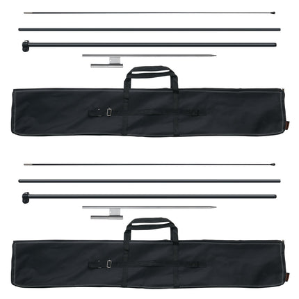 Feather Flag Pole Kit, 2-Pack 12.7 Ft with Stakes Bag