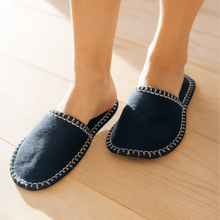 Felt Guest Slippers Set, Non-Slip, 6 Pairs with Bag