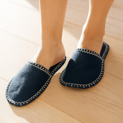 Filz-Gästepantoffel-Set mit Tasche, rutschfeste Sohlen