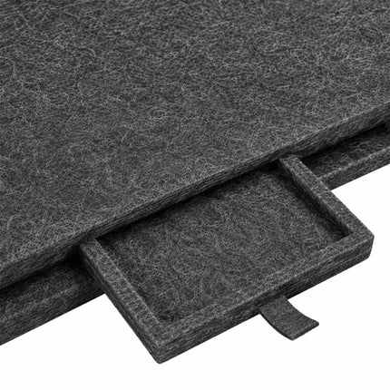 Felt Puzzle Board with 6 Drawers, Dark Gray