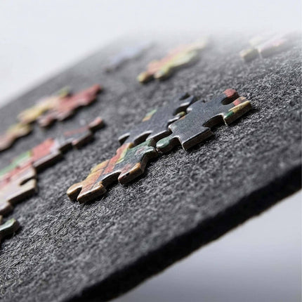 Felt Puzzle Board with 6 Drawers, Dark Gray