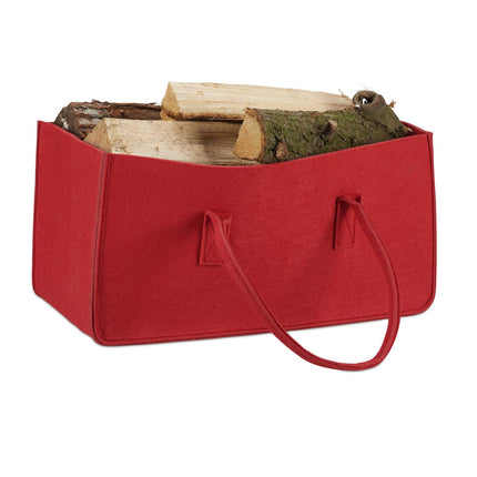 Felt basket with handle
