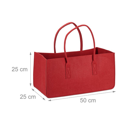 Felt basket with handle