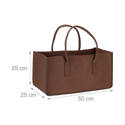 Felt basket with handle