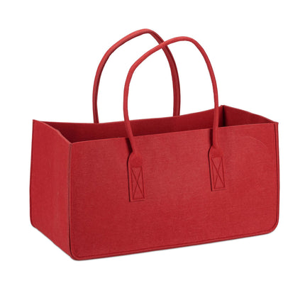 Felt basket with handle