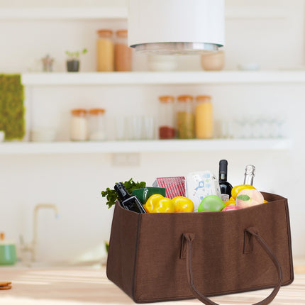 Felt basket with handle