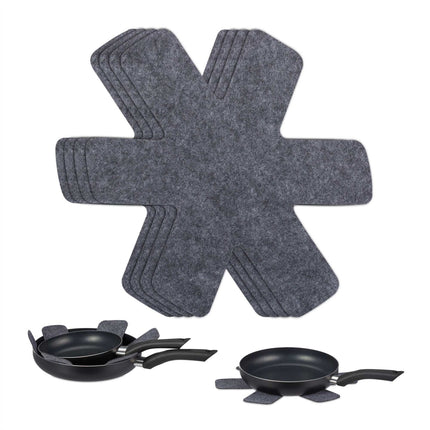 Felt pan cover, set of 6
