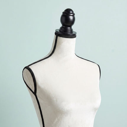 Female Dress Form, Adjustable Velvet Mannequin - White