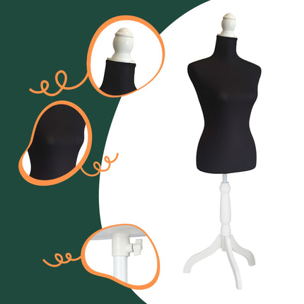 Damen Schneiderpuppe, verstellbarer Ständer, Größe 36/38