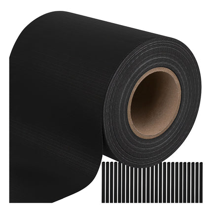 Fencing tape 19cmx35m 450g/m2 black 23698