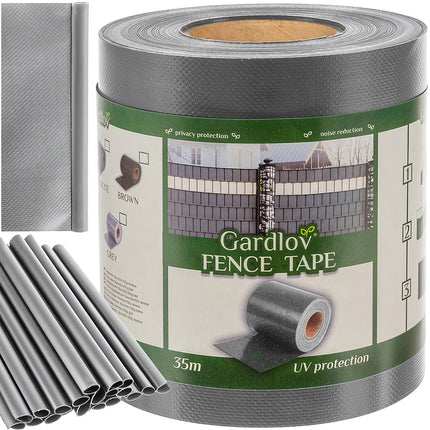 Zaunband 19cmx35m 630g/m2 grau 23704 