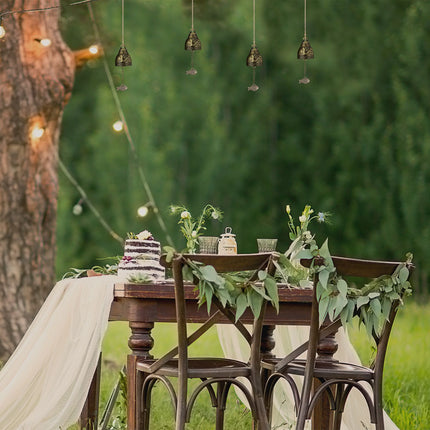 Feng Shui Windspiel-Set, 4 Glocken mit Glückssymbolen
