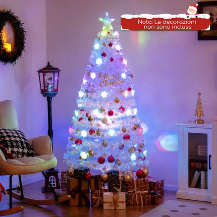 Glasfaser Weihnachtsbaum 180cm, LED Schneeflocken, Stern
