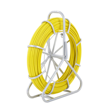 Fiberglass Fish Tape 150 m, 8 mm, Steel Reel, 3 Heads