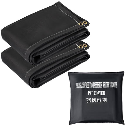 Fiberglass Welding Blankets 2-Pack, 8 x 10 ft, 550C