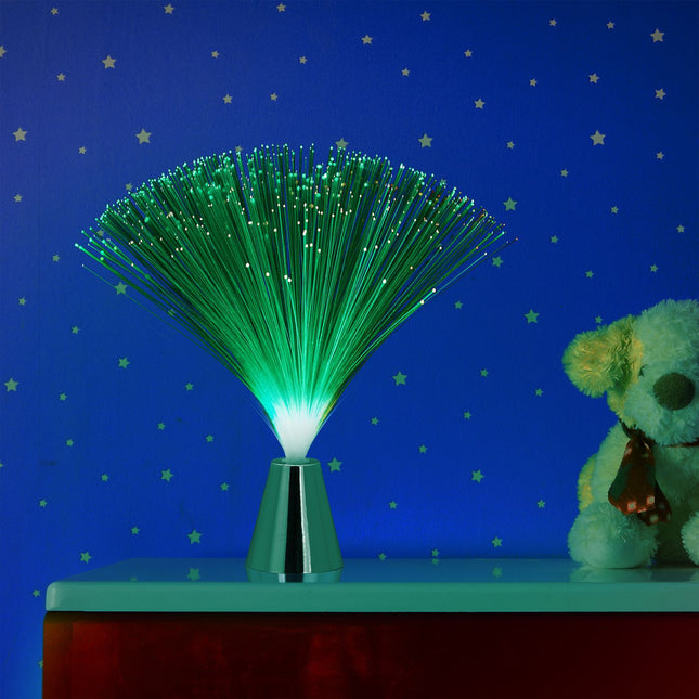 LED-Glasfaserlampe mit Farbwechsel, batteriebetrieben