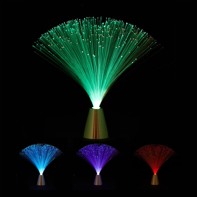 LED-Glasfaserlampe mit Farbwechsel, batteriebetrieben